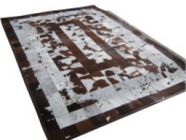Brown Nguni Patchwork Carpet