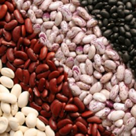 LIGHT SPECKLED KIDNEY BEANS, PURPLE SPECKLED KIDNEY BEANS, PINTO BEANS, GREEN and YELLOW PEAS and a 