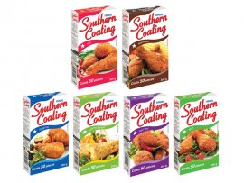  Southern Coating 75g in 3 flavours (Mild,Original and Hot) and 200g in 6 flavours (Mild, Original, 