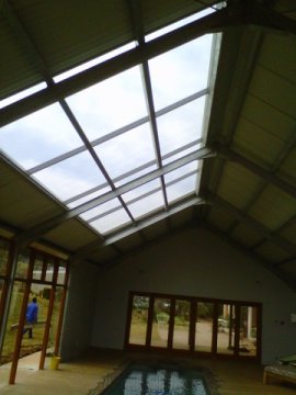 Flat skylights and glazed roof options are ideal for covering patios, courtyards and atriums.