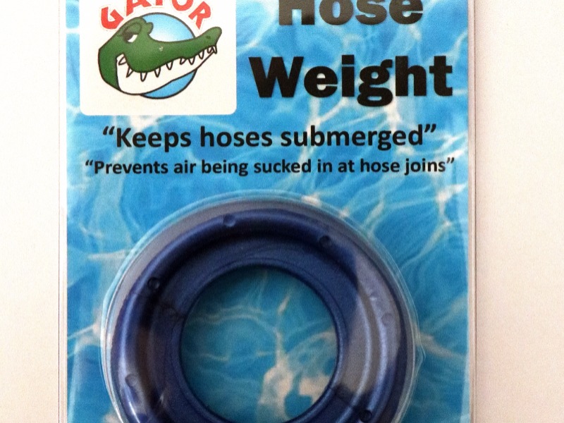 The Gator Hose weight keeps hoses submerged and prevents air being sucked in at hose joins.									