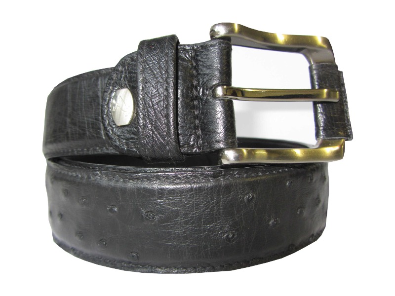Genuine Ostrich and Leather Belts																