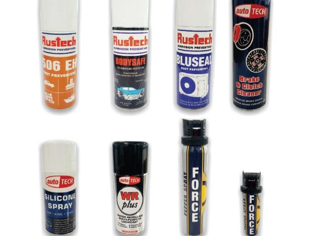 A range of rust preventives i.e. Rustech, Autotech a range of Lubricants and Cleaners.

Force – 
